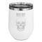 Skulls Stainless Wine Tumblers - White - Double Sided - Front