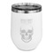 Skulls Stainless Wine Tumblers - White - Single Sided - Front