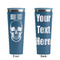 Skulls Steel Blue RTIC Everyday Tumbler - 28 oz. - Front and Back
