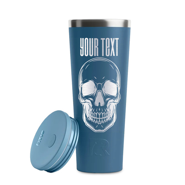 Skulls Steel Blue RTIC Everyday Tumbler - 28 oz. - Lid Off