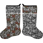 Skulls Holiday Stocking - Double-Sided - Neoprene (Personalized)