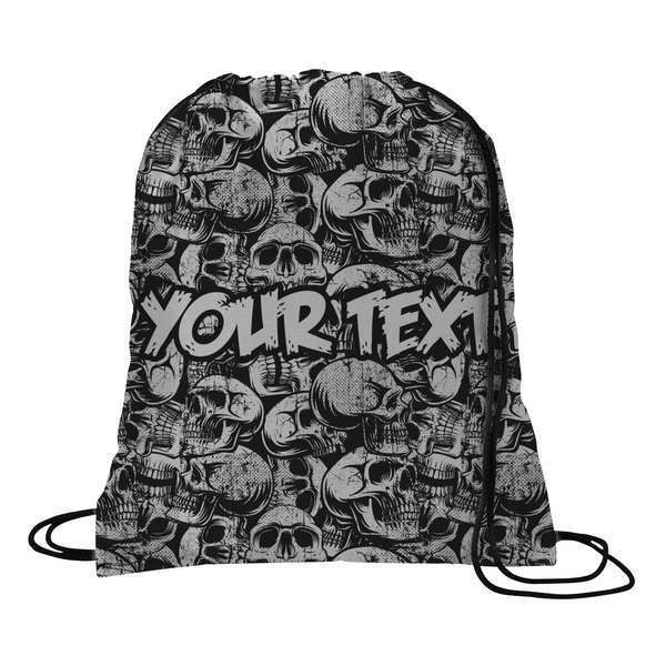 Custom Skulls Drawstring Backpack (Personalized)