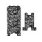Skulls Stylized Phone Stand - Front & Back - Small