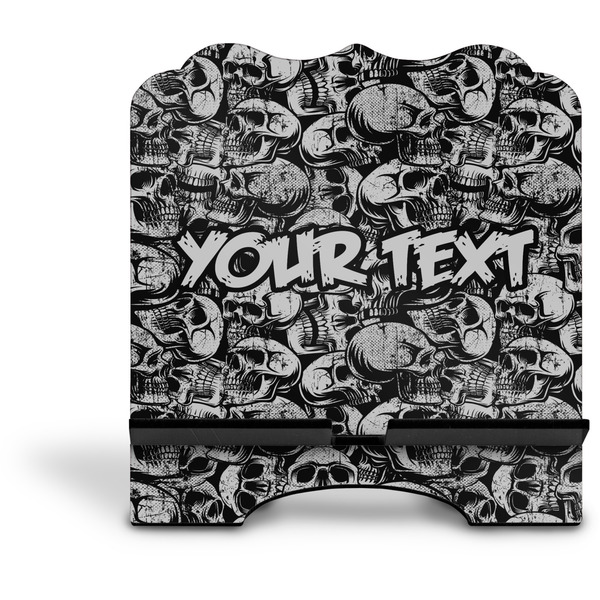 Skulls Stylized Tablet Stand - Front without iPad