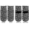 Skulls Toddler Ankle Socks - Double Pair - Front and Back - Apvl