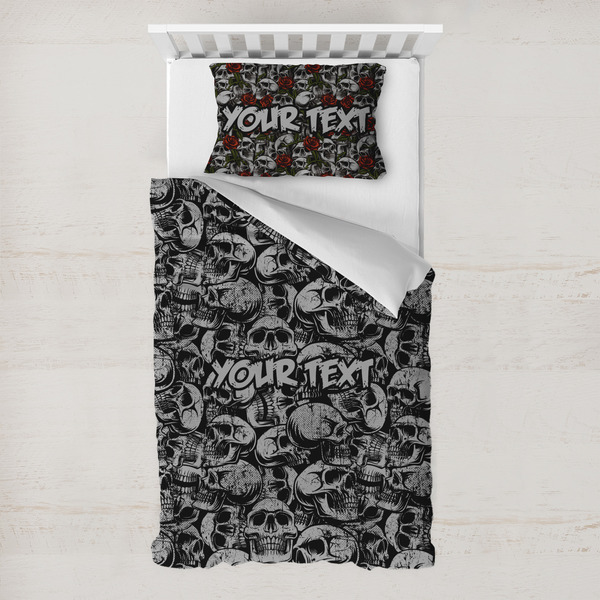 Custom Skulls Toddler Bedding w/ Name or Text