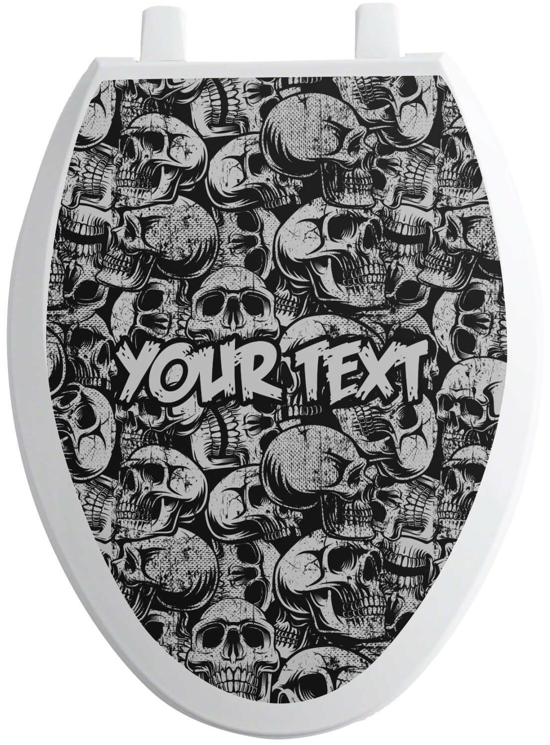 Skulls Toilet Seat Decal Elongated (Personalized) YouCustomizeIt