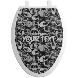 Skulls Toilet Seat Decal - Elongated (Personalized)