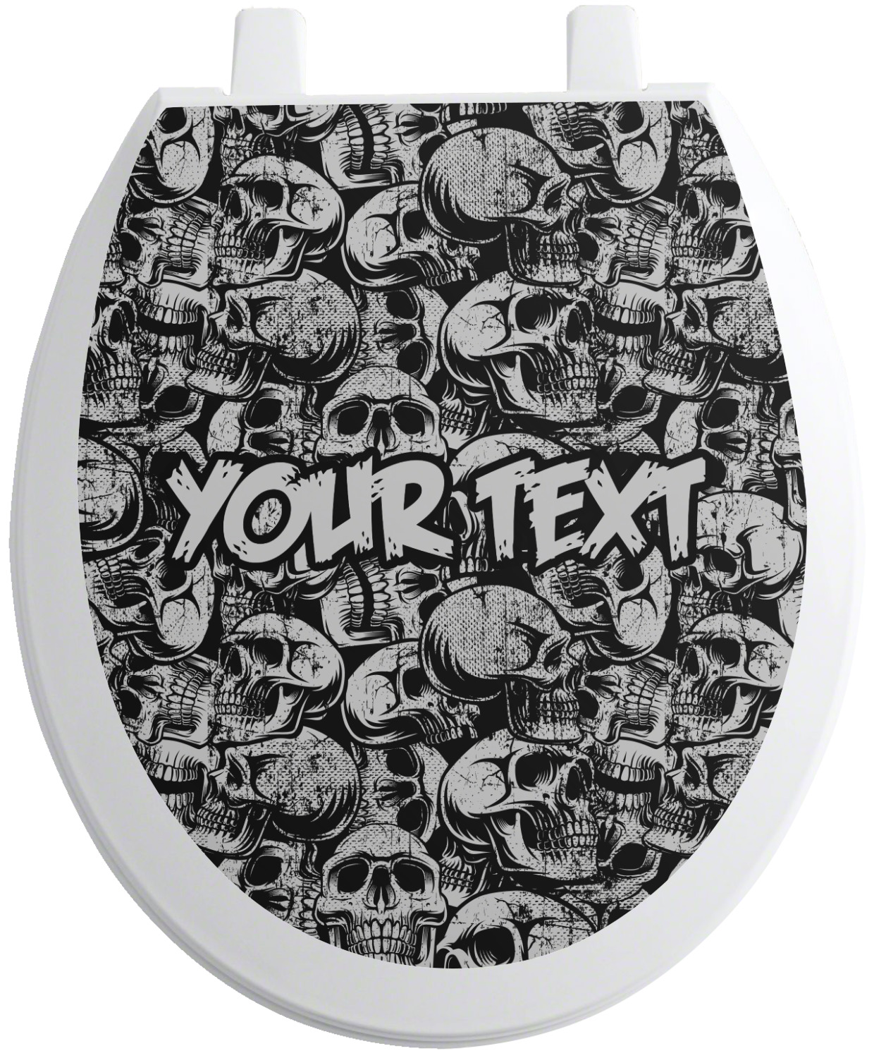 Custom Skulls Toilet Seat Decal (Personalized) YouCustomizeIt