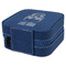 Skulls Travel Jewelry Boxes - Leather - Navy Blue - View from Rear