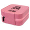 Skulls Travel Jewelry Boxes - Leather - Pink - View from Rear