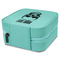 Skulls Travel Jewelry Boxes - Leather - Teal - View from Rear
