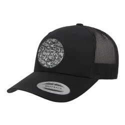 Skulls Trucker Hat - Black (Personalized)