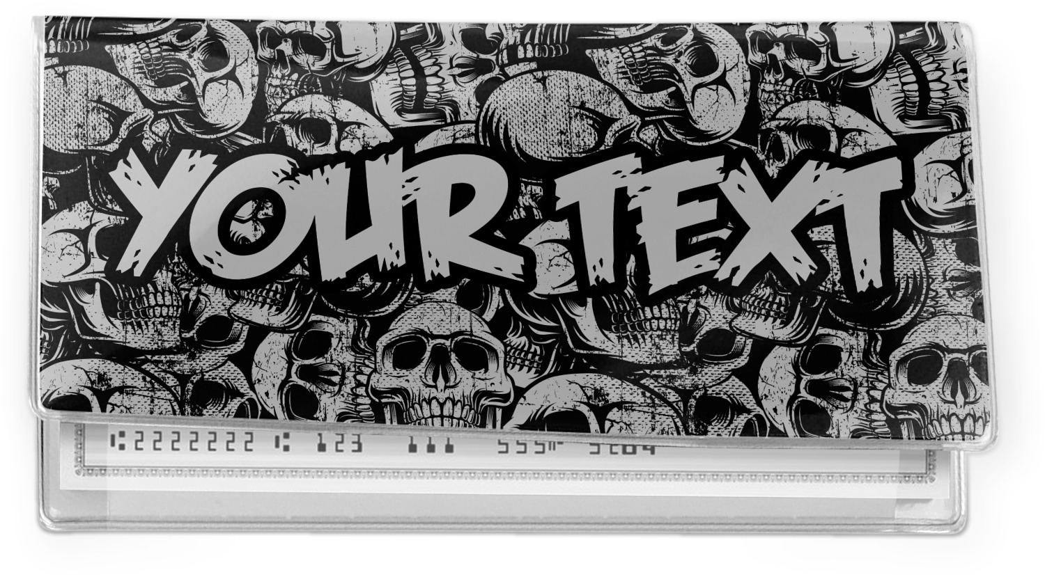 Custom Skulls Vinyl Checkbook Cover (Personalized) YouCustomizeIt