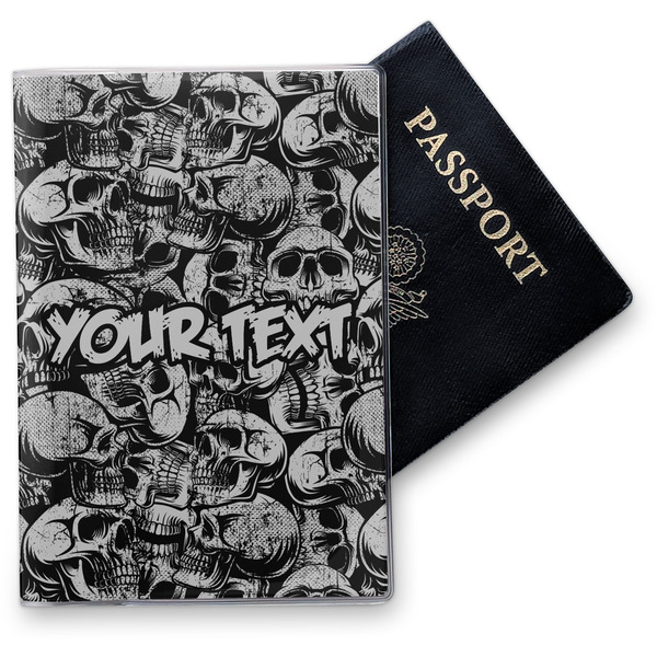 Custom Skulls Vinyl Passport Holder (Personalized)