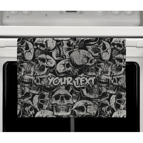 Skulls Waffle Weave Towel - Full Color Print - Lifestyle2 Image
