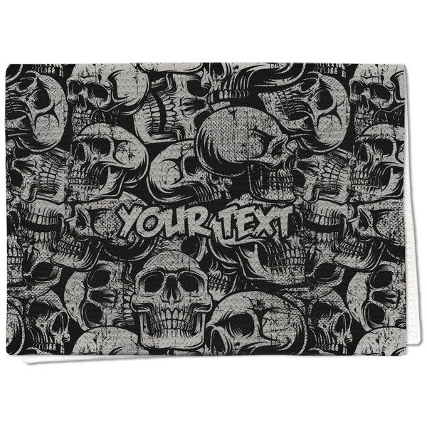 Custom Skulls Kitchen Towel - Waffle Weave - Full Color Print (Personalized)