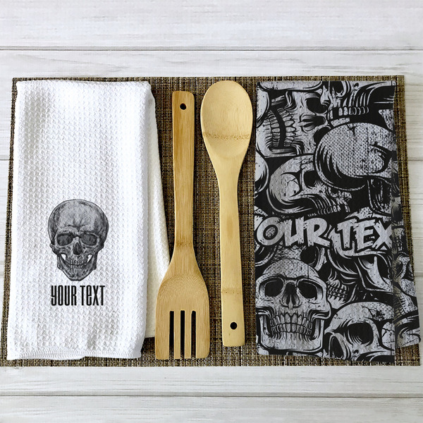 Skulls Waffle Weave Towels - 2 Print Styles