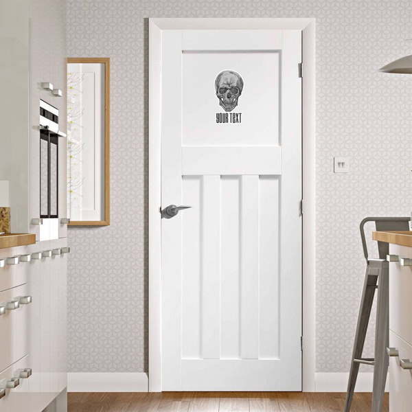 Skulls Wall Graphic on Door