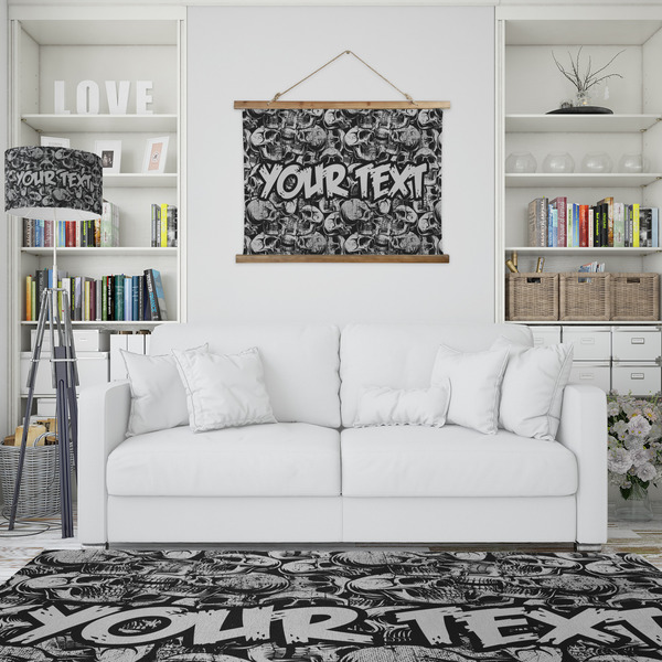 Skulls Wall Hanging Tapestry - IN CONTEXT
