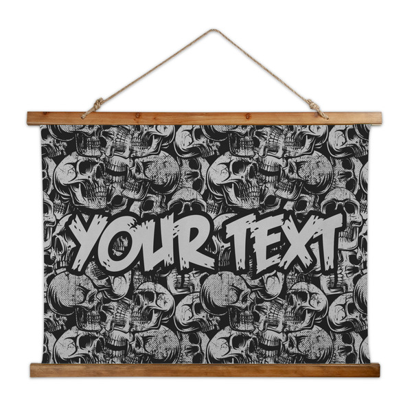 Custom Skulls Wall Hanging Tapestry - Wide (Personalized)