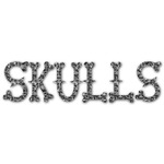 Skulls Name/Text Decal - Large (Personalized)