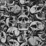 Skulls Wallpaper & Surface Covering (Water Activated 24"x 24" Sample)
