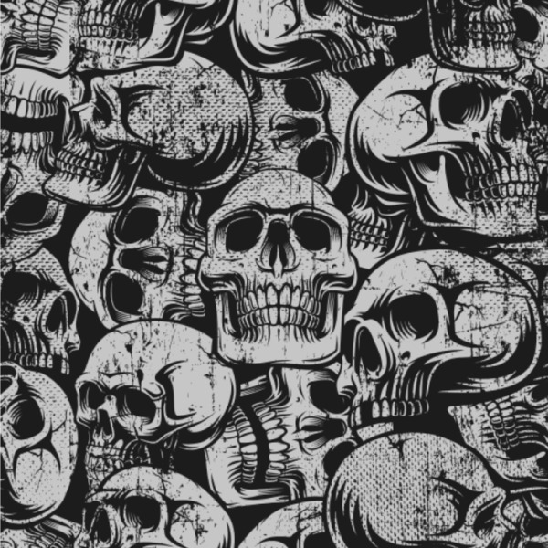 Custom Skulls Wallpaper & Surface Covering (Water Activated 24"x 24" Sample)