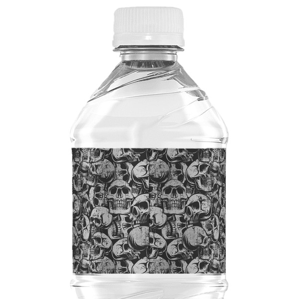 Skulls Water Bottle Label - Back View