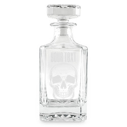 Skulls Whiskey Decanter - 26 oz Square (Personalized)