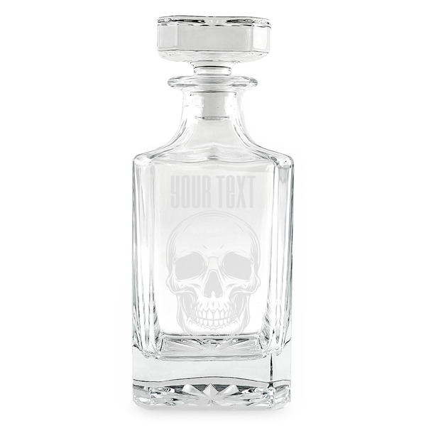 Skulls Whiskey Decanter - 26oz Square - FRONT