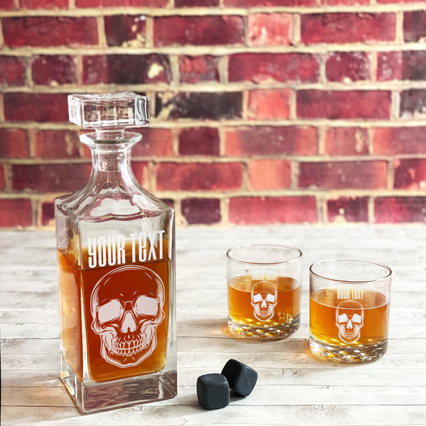 Skulls Whiskey Decanters - 30oz Square - LIFESTYLE