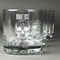 Skulls Whiskey Glasses Set of 4 - Engraved Front