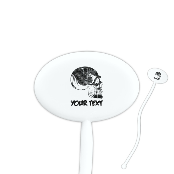 Custom Skulls Oval Plastic Stir Sticks (Personalized)