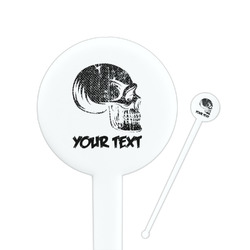 Skulls Round Plastic Stir Sticks (Personalized)