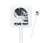 Skulls Square Plastic Stir Sticks (Personalized)