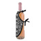 Skulls Wine Bottle Apron - DETAIL WITH CLIP ON NECK