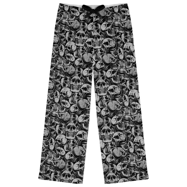 Custom Skulls Womens Pajama Pants - L