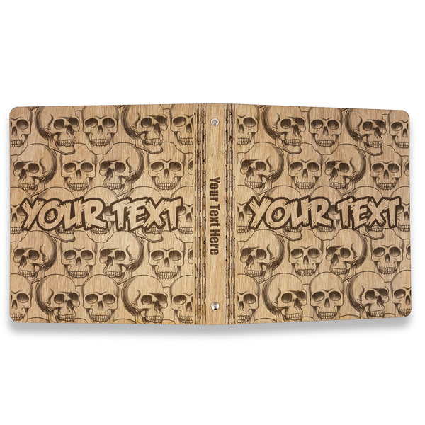 Skulls Wood 3-Ring Binders - 1" Letter - Approval