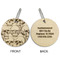 Skulls Wood Luggage Tags - Round - Approval