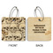 Skulls Wood Luggage Tags - Square - Approval