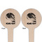 Skulls Wooden 4" Food Pick - Round - Double Sided - Front & Back