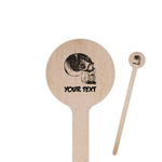 Skulls 6" Round Wooden Stir Sticks - Single Sided (Personalized)