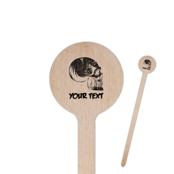 Custom Skulls Round Wooden Stir Sticks (Personalized)
