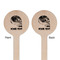 Skulls Wooden 7.5" Stir Stick - Round - Double Sided - Front & Back