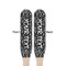 Skulls Wooden Food Pick - Paddle - Double Sided - Front & Back