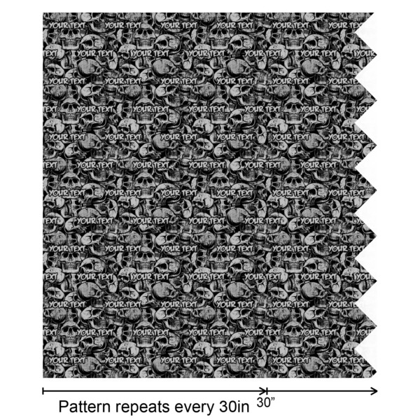 Skulls Wrapping Paper Roll - Satin - Partial Roll