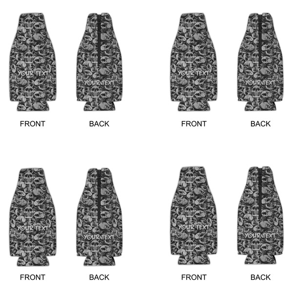 Skulls Zipper Bottle Cooler - Set of 4 - APPROVAL