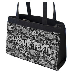 Skulls Zippered Everyday Tote w/ Name or Text