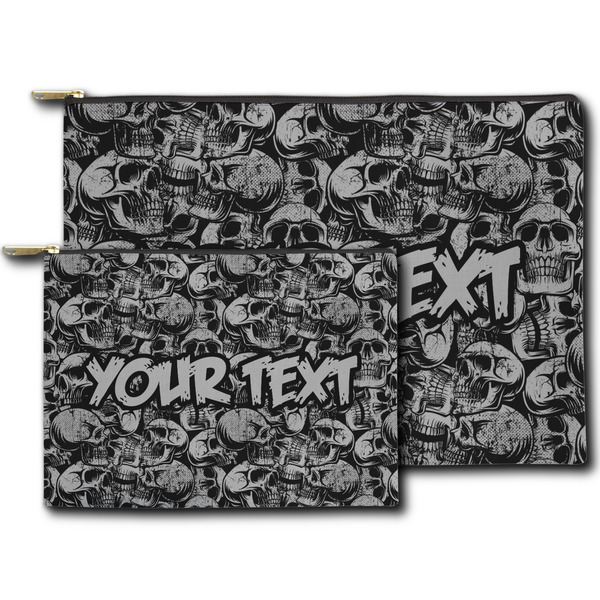 Skulls Zippered Pouches - Size Comparison